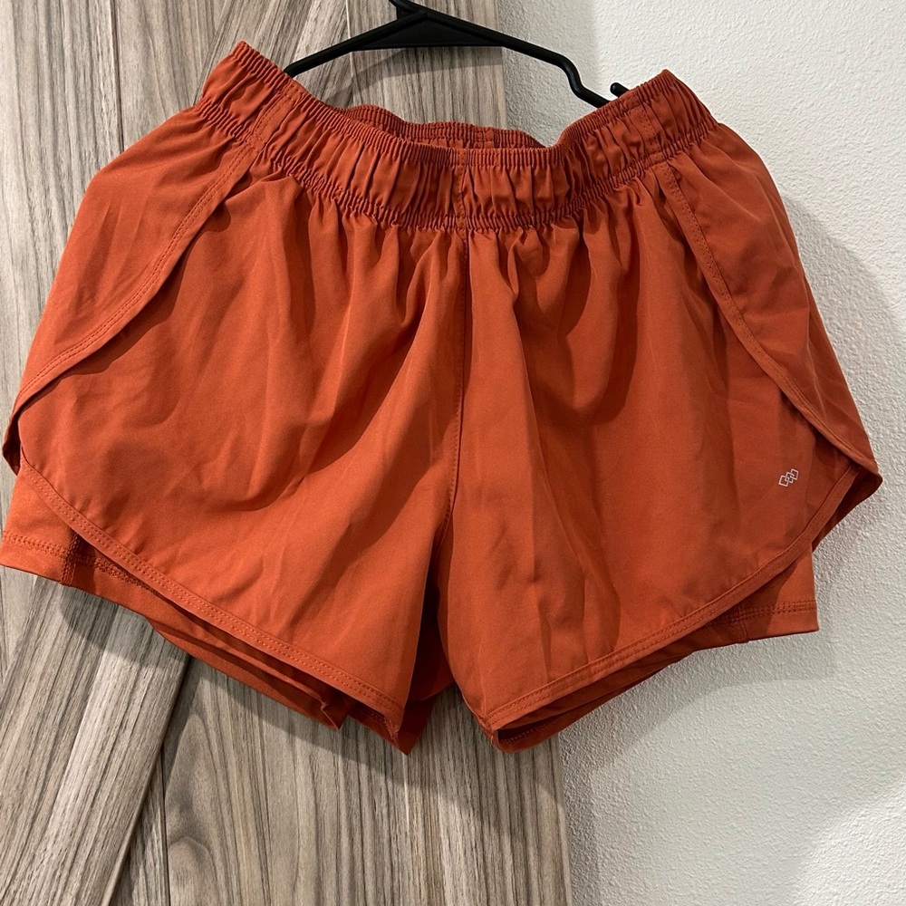 Women's Athletic Shorts in Rust Orange